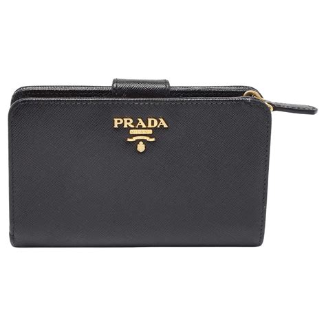 prada lampo|Small Saffiano and leather wallet .